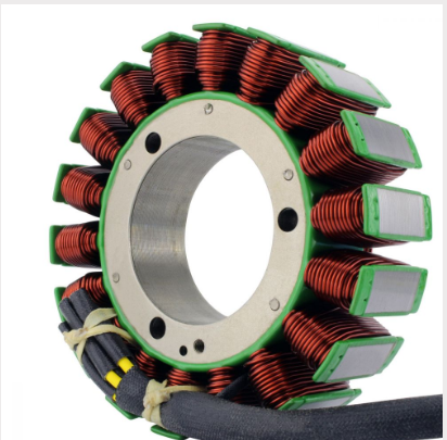 Generator stator ring with red copper windings and green core for Suzuki DL1000 V-Strom (2014–2019)