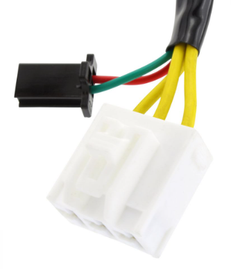 Generator stator connector set for Suzuki DL1000 V-Strom (2014–2019), white plastic plugs with yellow wiring