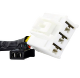Generator stator connector for Suzuki DL1000 V-Strom (2014–2019), white plastic plug with black wiring