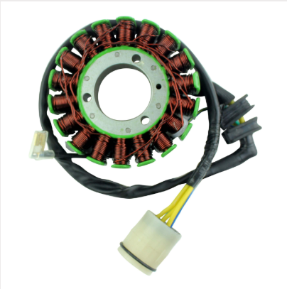 Generator stator for Honda TRX400 FA Auto Rancher ATV, DGT Agri, 2004–2007, copper windings with green core