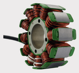 70W high-output stator for KTM 250/350 SX-F/XC-F and Husqvarna FC 250/350, copper windings with green end caps