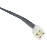 Generator Stator connector by DGT Agri, white 4-pin plug with black cable