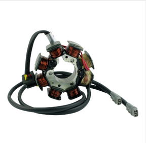 Generator stator for Kawasaki KLF220 Bayou ATV (DGT Agri), 1988–1995, replacement 21003-1262/21003-1172, with coils and connector