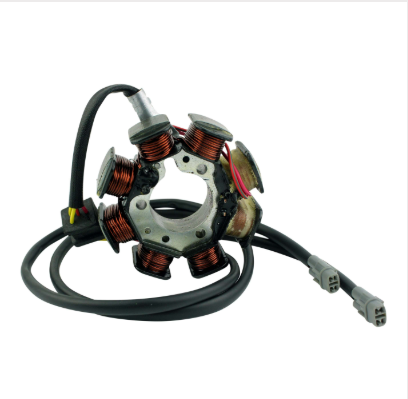 Generator stator for Kawasaki KLF220 Bayou ATV (DGT Agri), 1988–1995, replacement 21003-1262/21003-1172, with coils and connector