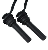 Stator coil pair with black rubber boots and cables for Polaris RZR 900/1000