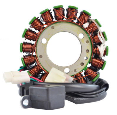 DGT Agri Generator Stator for Polaris Outlaw 450/525 ATV with copper windings and electrical connectors