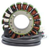 Stator generator for Polaris Outlaw ATV (450/525/IRS/525 S) with copper windings and green end caps, DGT Agri