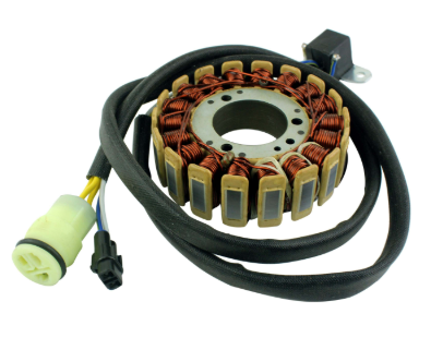 Generator stator for Kawasaki KFX450R ATV by DGT Agri with copper windings and wiring harness