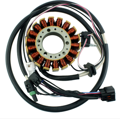 Generator stator for Polaris Hawkeye 300 / Sportsman 300 ATV by DGT Agri, copper windings with wiring harness