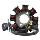 Generator stator for Kawasaki KFX50 Youth ATV, copper coil windings with wiring harness and connector, replacement 2007–2021