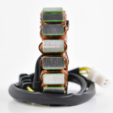 Generator stator for Kawasaki KLF300 Bayou A ATV by DGT Agri, copper windings and wiring with connector