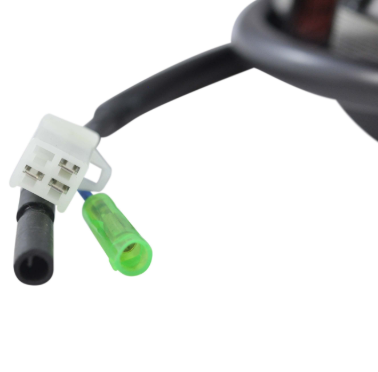 Generator Stator wiring connector for Can-Am DS70/DS90 Youth ATV by DGT Agri - white 2-pin plug with green insulated terminal