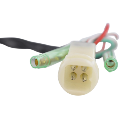 100W generator stator plug for Yamaha YFZ350 Banshee ATV, cream 4-pin connector with wires, DGT Agri