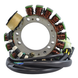 High-output generator stator for Honda TRX350 Foreman ATV with copper windings and green end caps