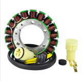 20% High Output Generator Stator for Kawasaki KFX/KVF Brute Force; copper windings, green tips, yellow connector