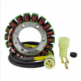 Generator stator assembly for Arctic Cat 650 V-Twin ATV with copper windings, yellow plug, wiring harness (DGT Agri)