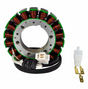 300W Kawasaki KLF400 Bayou ATV generator stator by DGT Agri with copper windings and plug connectors