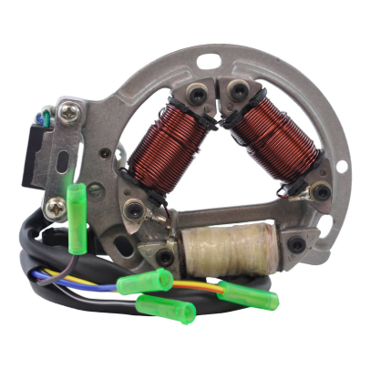 130W high-output stator for Suzuki LT250R/LT500R QuadRacer ATV with copper windings and green connector wires