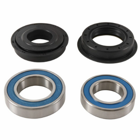 Front Wheel Bearing Kit by Hyper for Kubota RTV900/1100/1140; 2 black seals, 2 blue-sealed bearings.