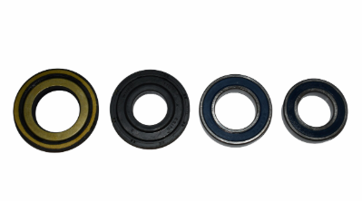 Hyper Front Wheel Bearing Kit for Kubota RTV900/RTV1100/RTV1140; four bearings with yellow, black, and blue seals.