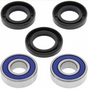 Hyper front wheel bearing and seal kit; 5-piece set with two blue-sealed bearings and three black seals.