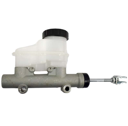 Master cylinder for Polaris Ranger/General/RZR ATV, white reservoir, gray metal body, by DGT Agri