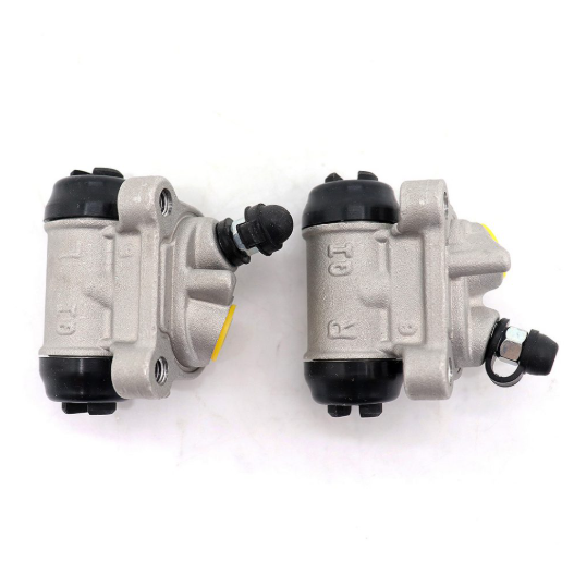 Brake cylinder set for Honda TRX250 (1997–2020); two silver metal units with black caps and a yellow label.