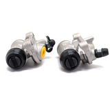 Brake cylinder set for Honda TRX250 (1997–2020); two silver aluminum cylinders with black caps