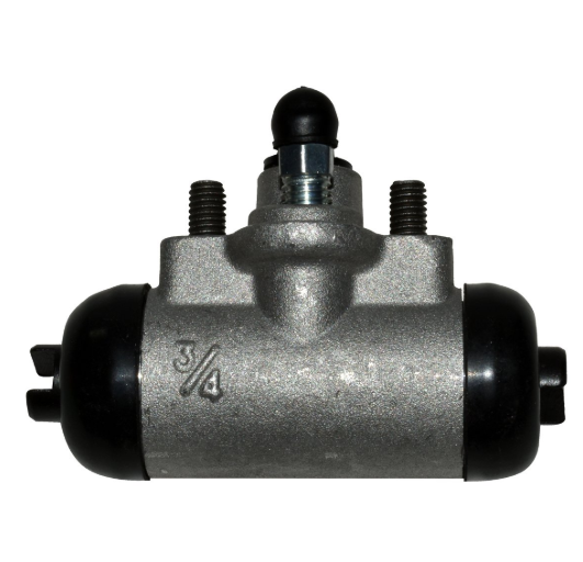Rear brake cylinder for Kawasaki Mule 3010/4010 by DGT Agri, silver metal body with black end caps.