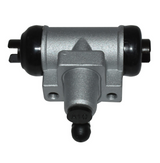 Brake cylinder for Kawasaki Mule 600/610/SX (2010–2018), silver aluminum body with black end caps.