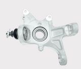 Steering Knuckle Yamaha YFM550/700, silver metal with bearing and ball joint boot