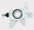 Steering knuckle Yamaha YFM550/700 by DGT Agri, aluminum finish with ball joint and bearing