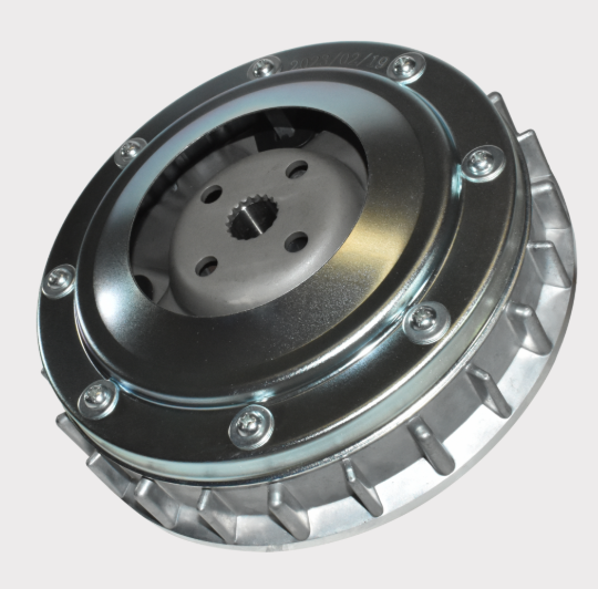 Primary sliding sheave for Yamaha Grizzly/Kodiak 550/700 ATV, metallic silver clutch component