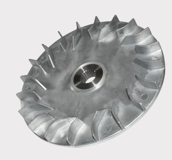 DGT Agri metal primary fixed sheave for Yamaha Grizzly, Kodiak and Wolverine, silver finish