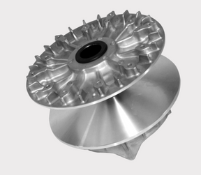 Clutch housing for CF Moto CF450/CF500, finned aluminum silver finish