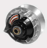 Clutch housing for CF Moto CF450/CF500 by DGT Agri, silver outer housing with black center and brass nut