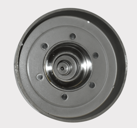 Gray metal clutch housing with central hub for Yamaha 700 Grizzly/Rhino/Kodiak