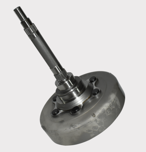 Clutch housing for Yamaha 700 Grizzly/Rhino, metal alloy with protruding shaft and mounting flange.