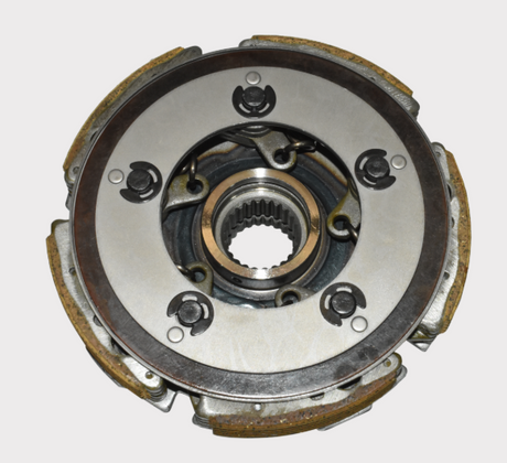 Clutch carrier for Yamaha 550/700 Grizzly/Rhino/Viking by DGT Agri; metal clutch assembly with exposed splined center hub