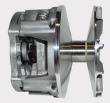 Primary drive clutch assembly by DGT Agri for Polaris Sportsman 570, metallic silver clutch housing and shaft