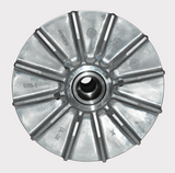 Primary drive clutch for Polaris Sportsman 570; metallic silver cast metal