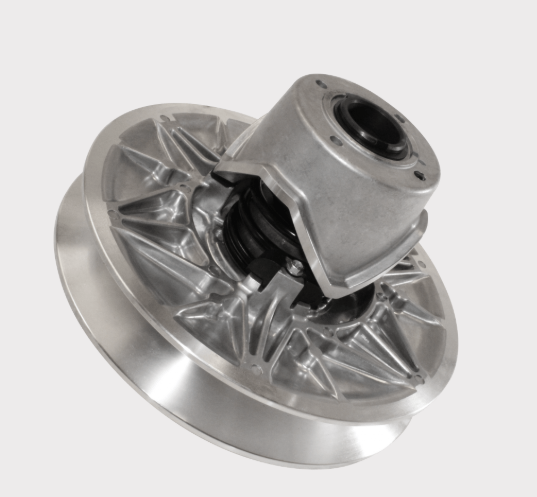 Drive clutch assembly for CF Moto CForce/Terrain 450/520, silver metal component.
