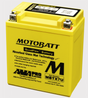 Motobatt MBTX7U yellow motorcycle battery with QuadFlex Absorbed Glass Mat technology
