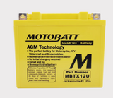 Motobatt MBTX12U yellow AGM motorcycle/ATV battery