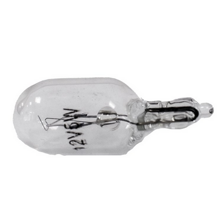 Clear glass 12V 5W T10 capless ATV bulb, compact automotive lamp for ATV lighting