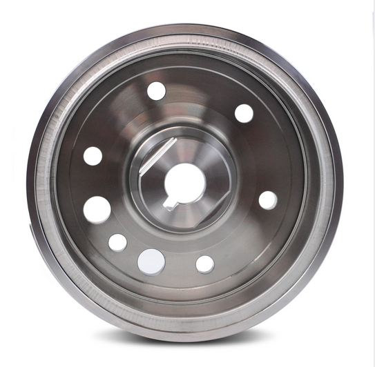 Flywheel DGT Agri for Suzuki LTA400/LTF400 and Arctic Cat 375/400, metallic steel, round with multiple holes