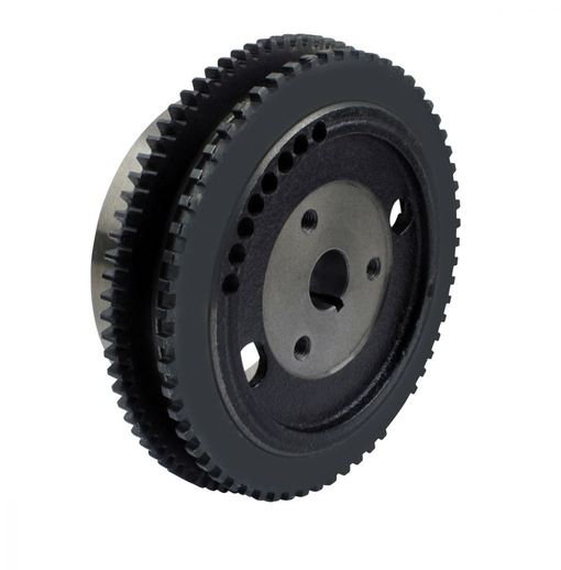 Flywheel for Polaris Ranger/Sportsman/RZR 800, DGT Agri; black steel gear with toothed outer ring.