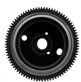 Flywheel by DGT Agri for Polaris Ranger/Sportsman/RZR 800, black steel gear with toothed outer ring design