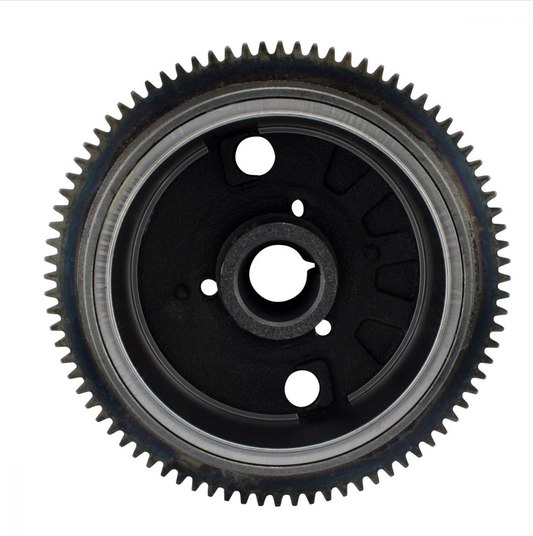 Flywheel for Polaris 400/450/500, black metal gear wheel.