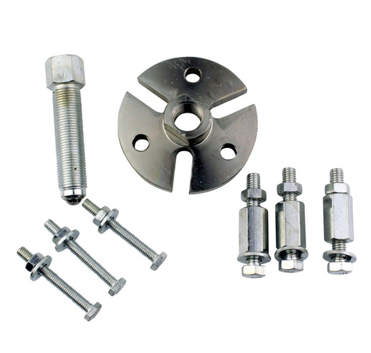 DGT Agri flywheel kit with puller for Polaris ATP 500, metallic finish with bolts and adapters.